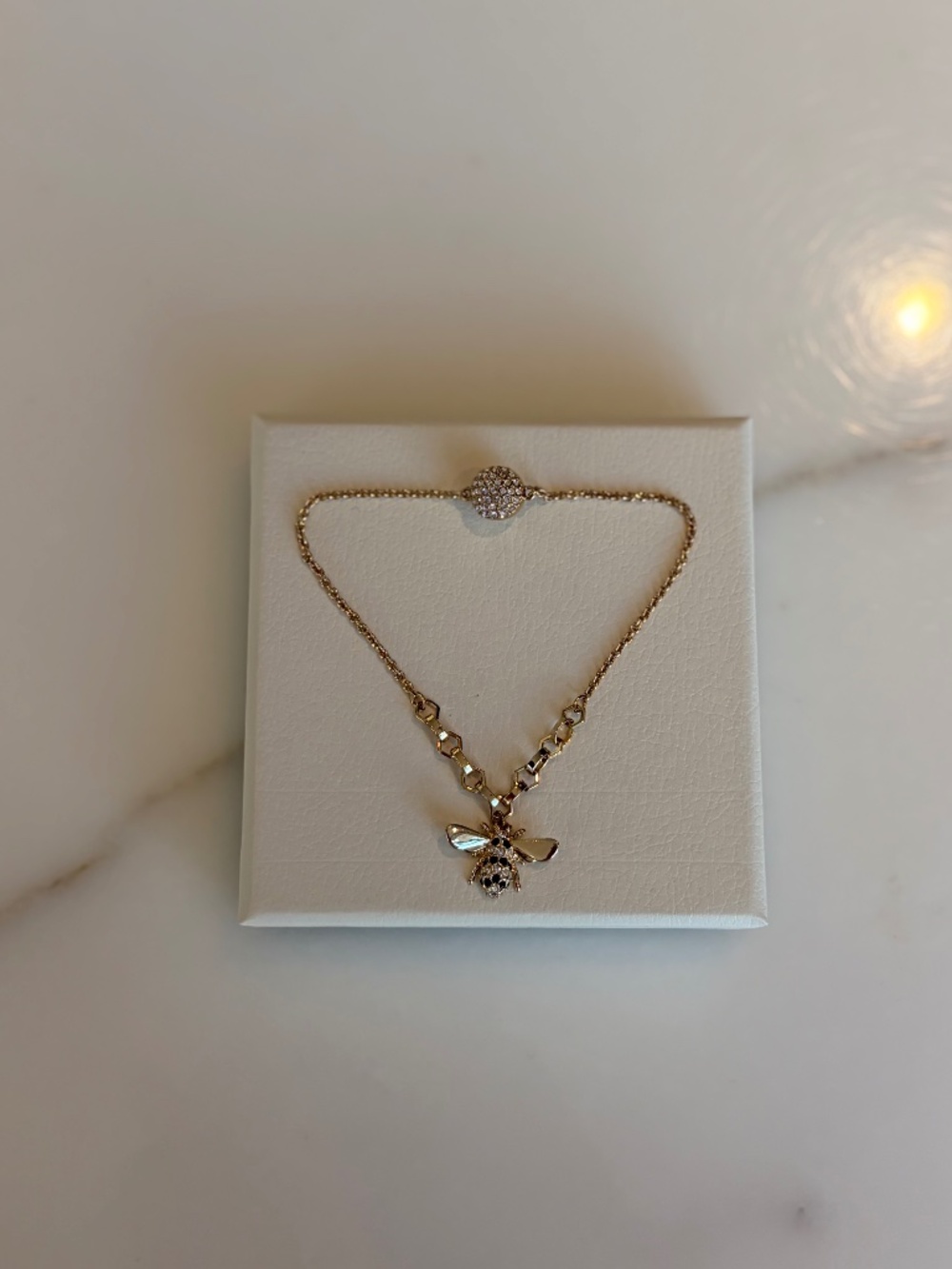 Swarovski Remix Collection Bee Strand Bracelet Gold Tone Magnetic Clasp
